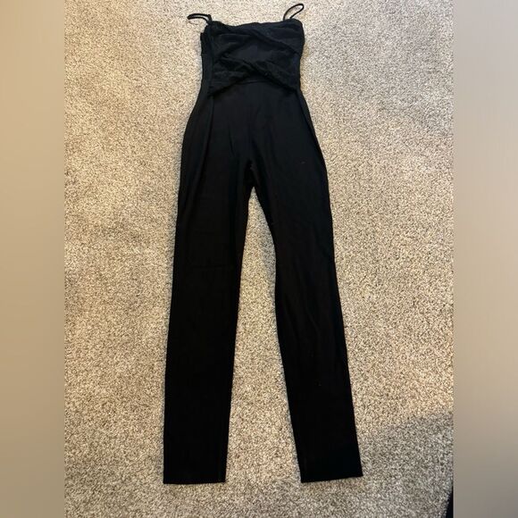 NWOT Free People Movement Lace Me Up Jumpsuit | Small | Black - Picture 4 of 10